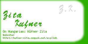 zita kufner business card