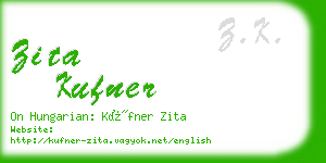 zita kufner business card